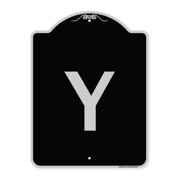 Signmission Sign with Letter Y Heavy-Gauge Aluminum Architectural Sign, 24" x 18", BS-1824-22916 A-DES-BS-1824-22916 - main